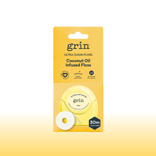 Grin Ultra Clean Floss & Refill Coconut Oil Infused 2 x 30m